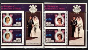 Cook Islands Scott 677-78 pair a & b complete set with labels VF mint OG NH.