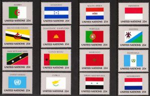 554-69 United nations 1989 Flags MNH