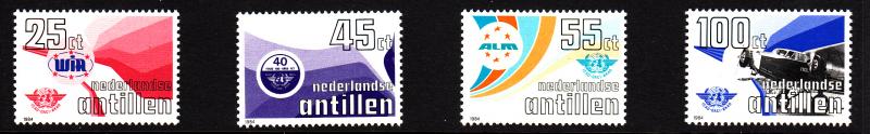 Netherlands Antilles MNH Scott #508-#511 Set of 4 Winair, ICAO, ALM, Plane - ...