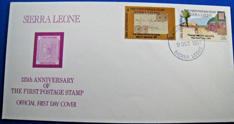 SIERRA LEONE 1984  -  SCOTT #  653, 655  FDC   (ggs12)