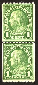 U.S. #604 MINT Line Pair OG NH