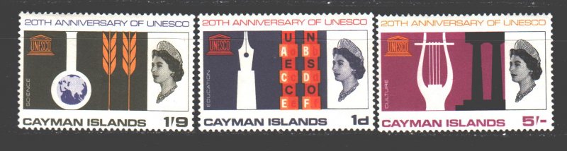 Cayman Islands. 1966. 187-9. 20 years of UNESCO. MNH.