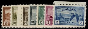 CANADA GVI SG401-407, 1946-47 Peace Reconversion set, NH MINT. Cat £50.