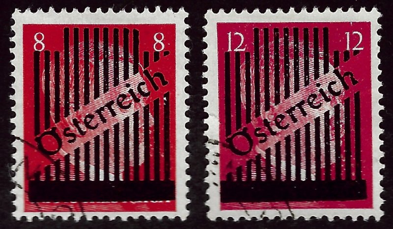 Austria #401-402 Used F-VF SC$7.00....Grab a Bargain!