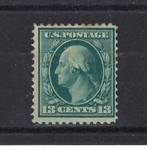 U.S. #339 MINT, FINE, HINGED - 1908-09 REGULAR ISSUE 13 CENT WASHINGTON