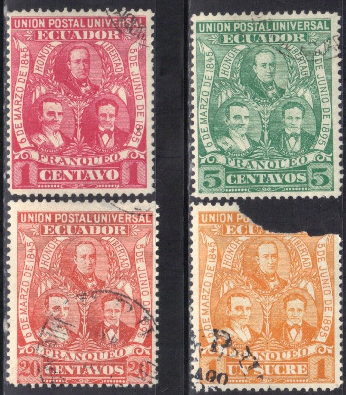 ECUADOR SC# 63+65+67  **USED** 1896      SEE SCAN