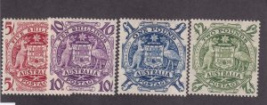 Australia Scott #'s 218 - 221 set VF OG LH  nice colors scv $ 254 ! see pic !