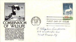 #1098 Wildlife Conservation Whooping Crane– Anderson Cachet Addressed to An...