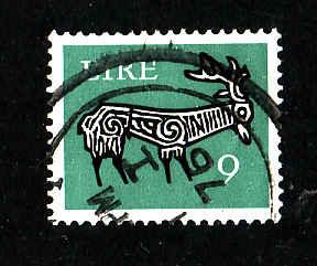 Ireland-Sc#354-used 9p Stag-Animals-1975-