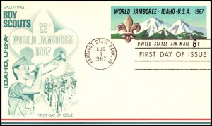 Scott UXC7 6 Cents World Jamboree Postcard Fleetwood FDC - Unaddressed