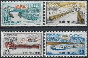 1956 Italia 7° Giochi Olimpici Invernali 4v. MNH Sass. 793I/96I