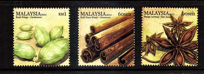 Malaysia Spices...3 var..mnh