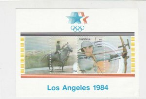 Belgium Celeb. Olympics Los Angeles'64 Mint Never Hinged Stamps Sheet ref R17693