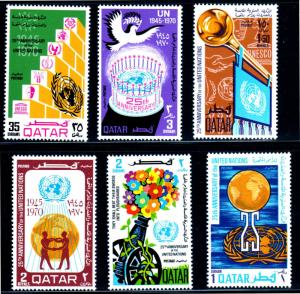 QATAR #226-231  1970  25TH ANNIV.  U.N  MINT  VF NH  O.G