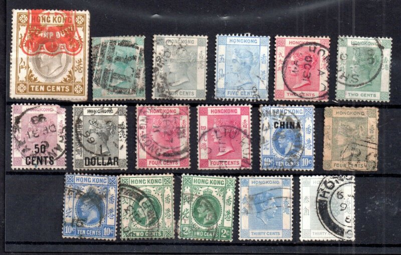 Hong Kong QV-KGVI used unchecked collection WS15007