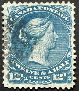 Canada, Scott 28, Used Light Cancel, VF, Great Centering