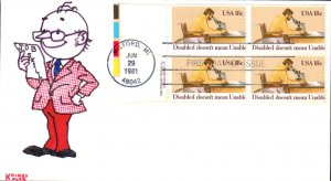 #1925 Disabled Persons Kribbs FDC