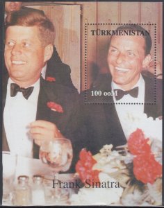 TURKMENISTAN # 001 (Unlisted) SOUVENIR SHEET - FRANK SINATRA & PRES JOHN KENNEDY