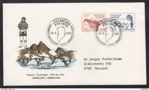 Gr081 1982 Greenland Grönland History Whaling Smyrill Michel #138-9 Fdc Envelope