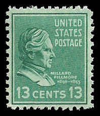 PCBstamps   US # 818 13c Fillmore, MNH, (1)