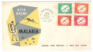 INDONESIA FDC *MALARIA* 1960 Bandung Illustrated First Day Cover{samwells}MA1080