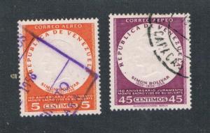 Venezuela C636;C641 Used Simon Bolivar (V0140)