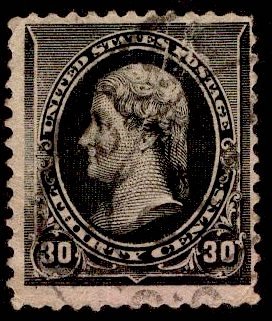 US Stamp #228 30c Jefferson USED SCV $30