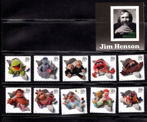 3944 Jim Henson & Muppets 2005 Complete set of 11 Singles MNH &( CLEAR PERF's)