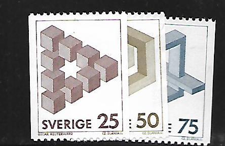 SWEDEN 1396-1398 MNH C/SET IMPOSSIBLE FIGURES