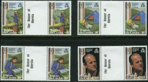 Tristan da Cunha Scott #297 - #300 Gutter Pairs Complete Set of 4 Mint Hinged