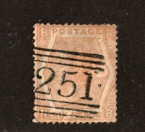 Great Britain    59b    used    plate 12    CV $400.00