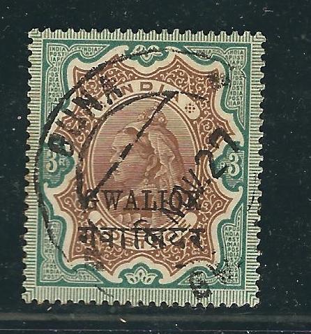 India Gwalior 27 SG 36 SOTN F/VF 1896 SCV $5.25