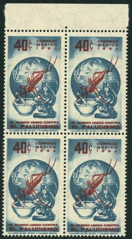 Mexico 920 block/4,MNH.Michel 1114. WHO drive to eradicate Malaria,1962.