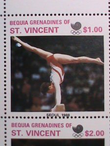 ST. VINCENT-1988 OLYMPIC-SEOUL MNH S/S- EST. $14 VF WE SHIP TO WORLD WIDE