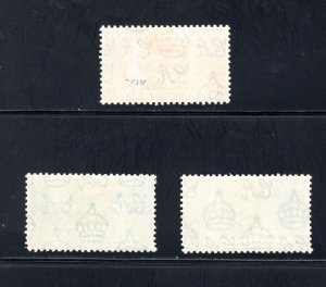 Ceylon #275-277,  VF, Unused, Original Gum, CV $8.25 ....  1290548