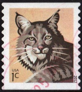 SC#4672 1¢ Bobcat Coil Single (2015) Used