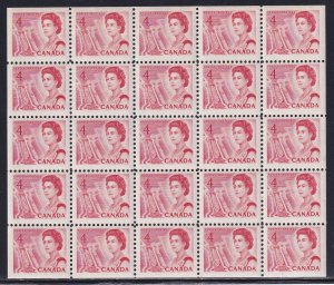 Canada 1967 Sc 457b 4c Centennial Issue Miniature Sheet of 25 Stamp MNH