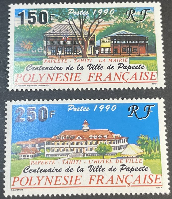 FRENCH POLYNESIA # 538-539-MINT NEVER/HINGED--COMPLETE SET--1990