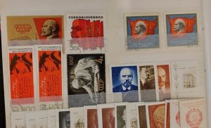 USSR 34 lenin Stamps plus tabs ussr 1970s' and more. #404