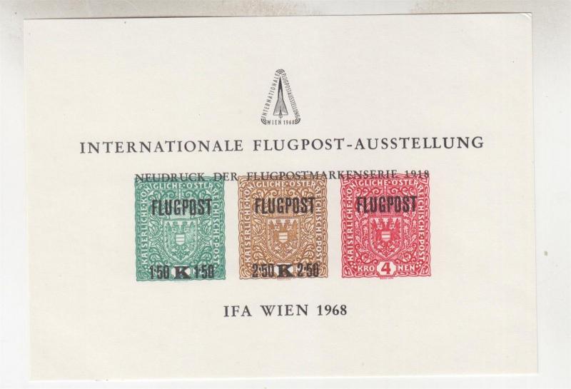 AUSTRIA, 1968 IFA Wien, Air, Souvenir Sheet, no gum as issued.