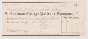 College Stamp Related Eastman College Railroad Company rare SCHOOL STAMP related