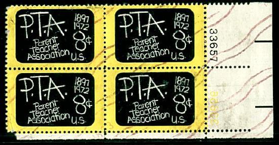 #1463 PTA Plate Block   - Used