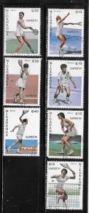 Nicaragua 1987 Capex Tennis Players Sc 1624-1630 Used A1738