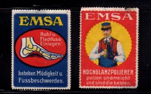 German Advertising Stamps- EMSA Shoe Inserts & Polishes