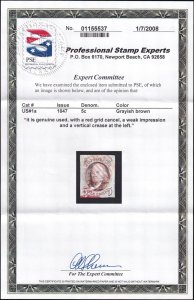 US #1A Used Single, With Cert.