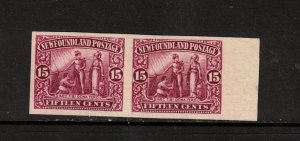 Newfoundland #114a Extra Fine Mint Imperf Pair Ungummed As Issued