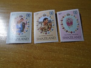 Royal Wedding, 1981 : Swaziland  #  382-84  MNH