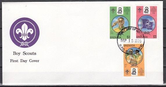 Grenada, Scott cat. 2789-2791. World Scout Jamboree issue. First day cover.