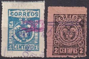 Colombia #177, 187  Used  CV $7.00  (A18085)