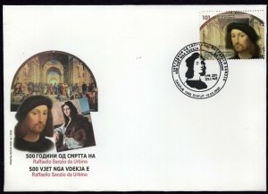 222 - NORTH MACEDONIA 2020 - Art - Raffaello Raffael Santi - Painter - FDC